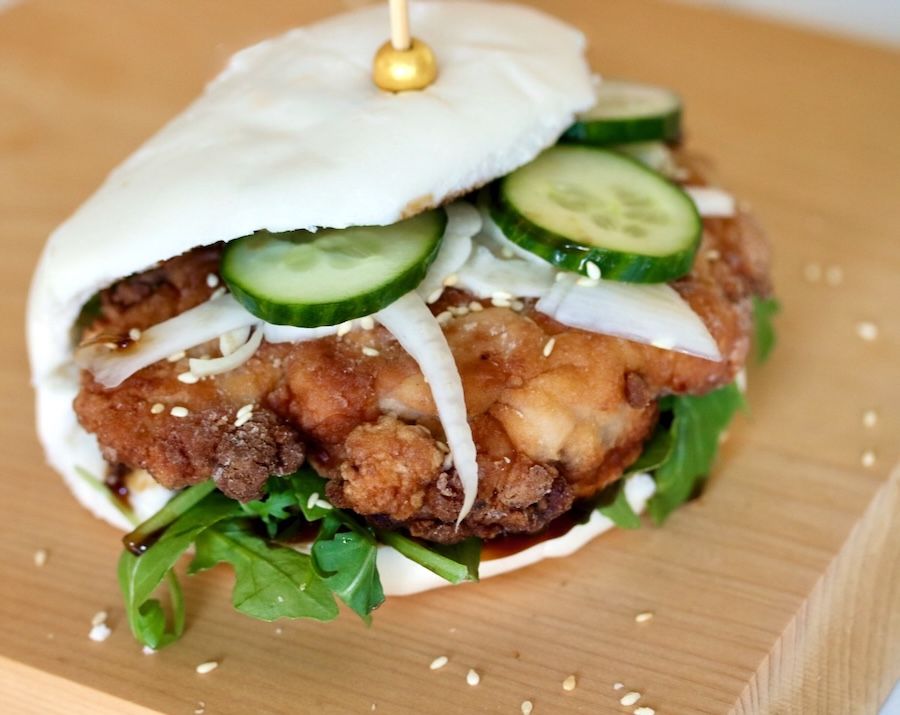 East Meets West Fried Chicken Sandwich