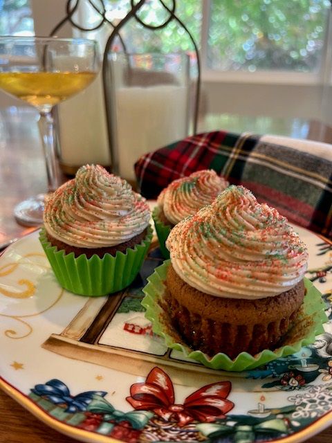 Gingerbread Cupcakes with Brown Sugar and Mascarpone Frosting