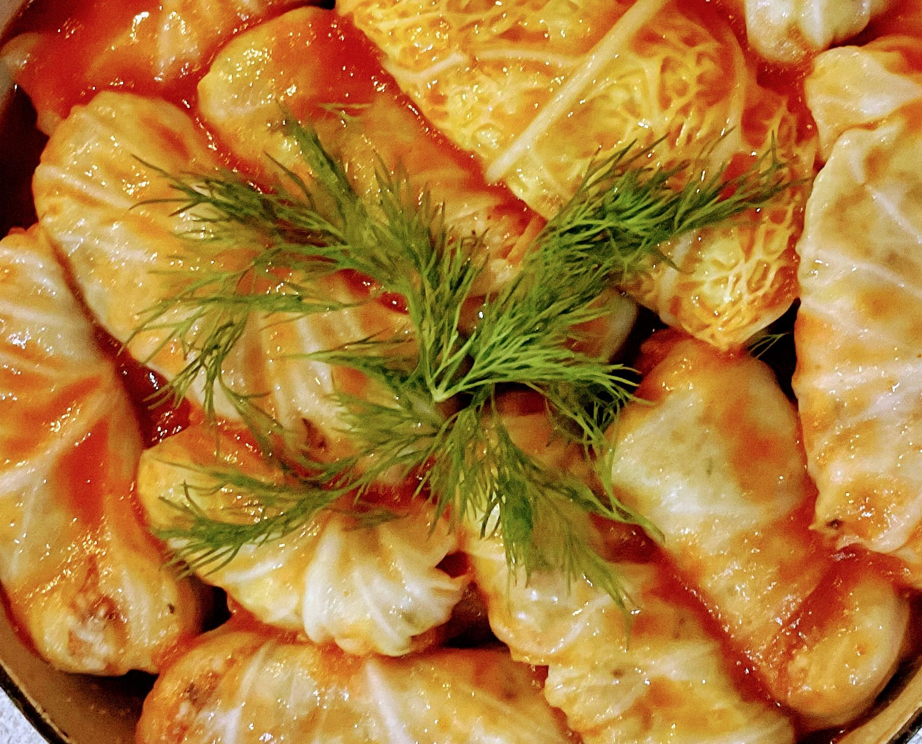 Tender Stuffed Cabbage Rolls, with Pork, Mushrooms & Rice