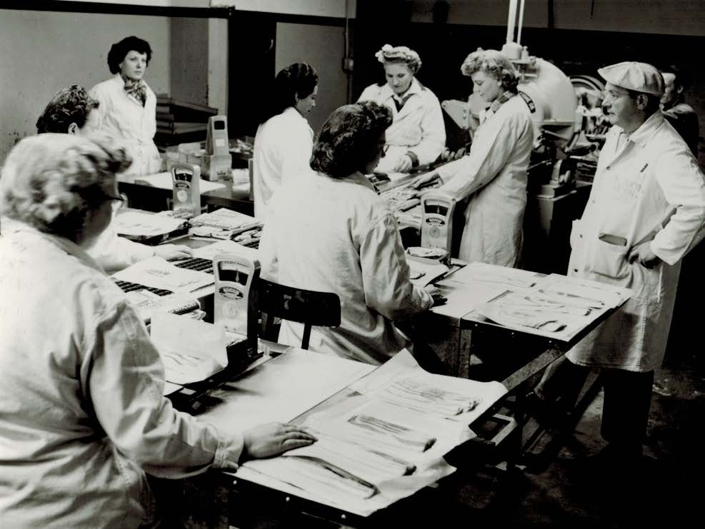 History early bacon slicing production