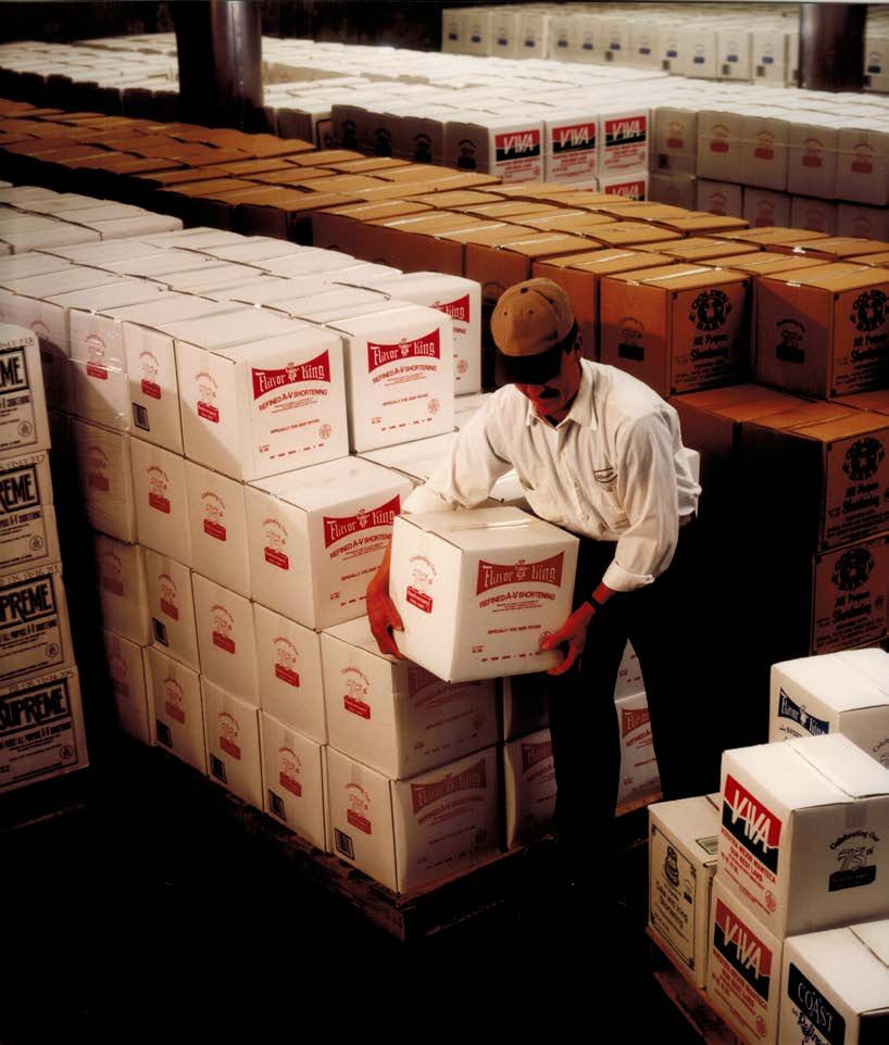 History warehouse employee filling customer orders